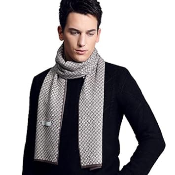 WEIJIN Winter Herren Plaid Kaschmir-Schal