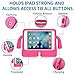 Lioeo iPad Pro 9.7 Case Kids iPad Air Case Kids iPad Air 2 Case Cartoon LightWeight Shockproof Durable Protection Cases EVA Foam Protective Cases and Covers for Apple iPad 5 6 New iPad 2017 (Hot Pink)