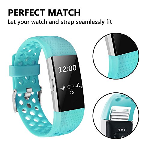 image for iGK Silicone Replacement Bands Compatible for Fitbit Charge 2, Adjusta