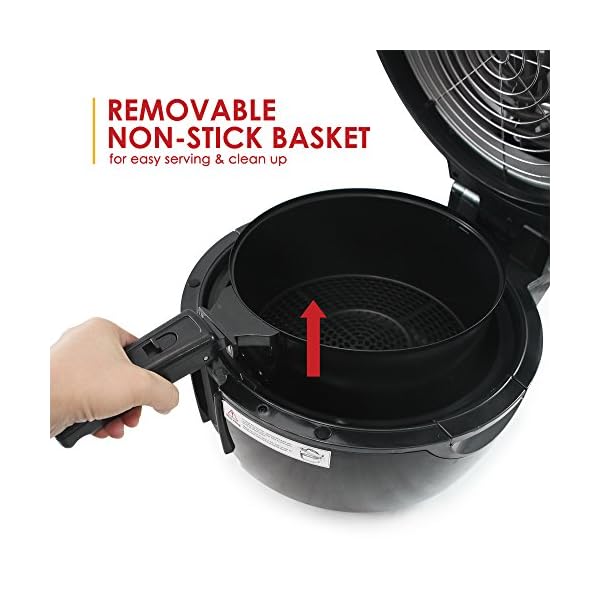 Elite Gourmet EAF1506D Electric Digital Hot Air Fryer, 1400W OilLess