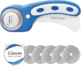Headley Tools 45mm Rotary Cutter with 5 Extra Blades Ergonomic Left/Right view 1