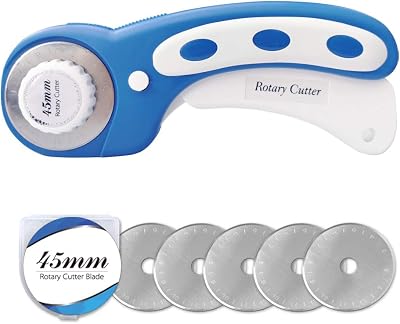 Headley Tools 45mm Rotary Cutter with 5 Extra Blades Ergonomic Left/Right