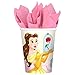 Cedar Crate Beauty and The Beast Party Supplies Pack for 16 Guests Including Paper Cups, Paper Dinner Plates, Paper Lunch Napkins, Paper Straws, and Plastic Table Cover (Bundle for 16)