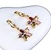 QZ 18k Gold Plated Flower Colorful CZ Crystal Dangle Earrings for Girls (0579), Gs0579, 7 mm