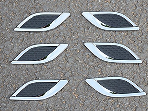Eppar New Decorative Fender Scoops 6PCS for Jaguar XE XFR F-Pace F-Type XF XJ JR X-Type S-Type (Silver)