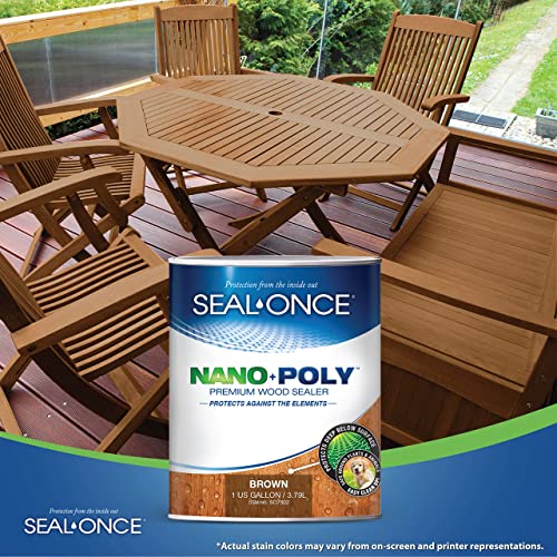 SealOnce Nano+Poly Wood Sealer with Polyurethane Premium