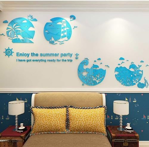 Creative Cartoon 3D solid acrylic wall posters living room bedroom bed for children wall decoration sticker, 2,005, Large