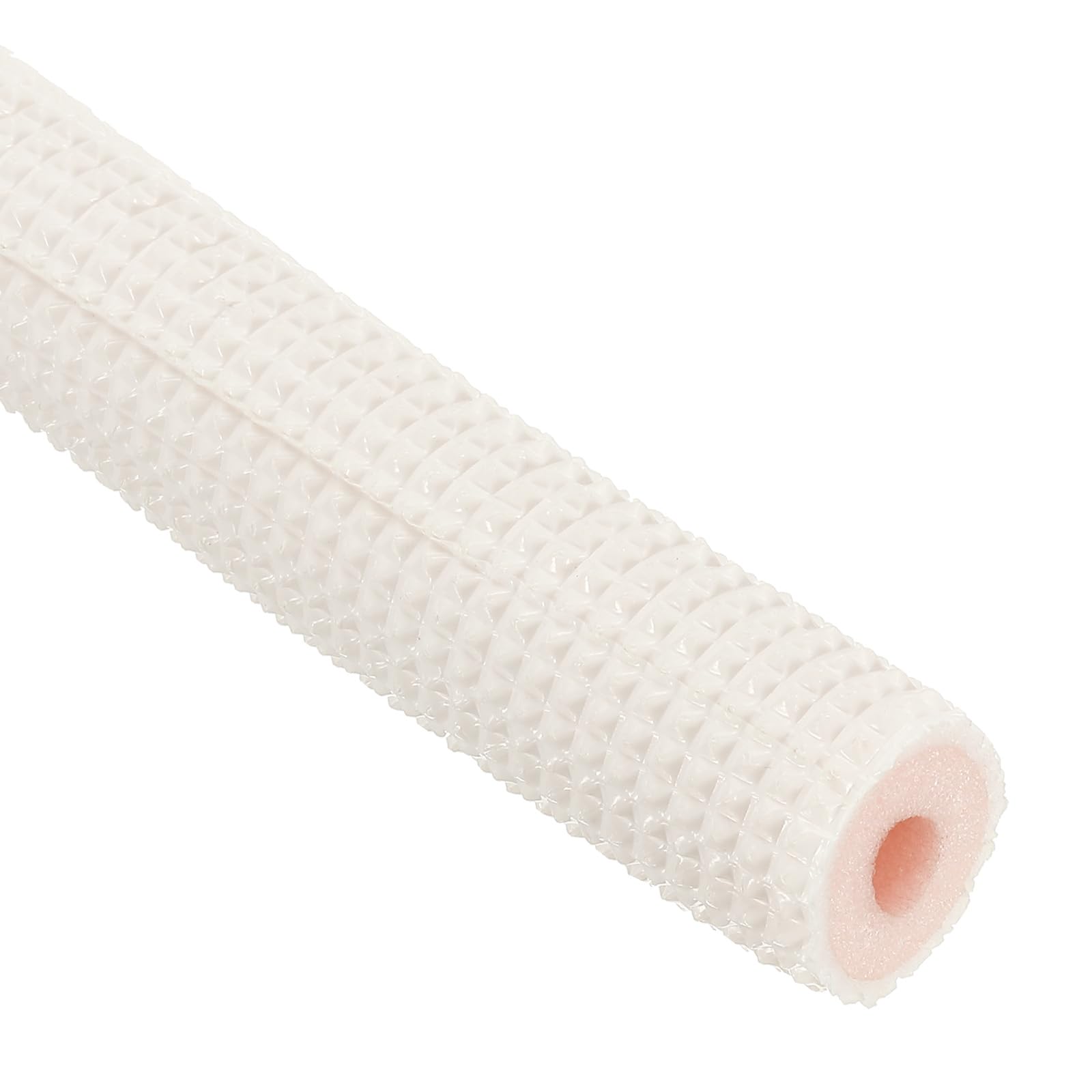 PATIKIL Pipe Insulation Foam Tube, 3/8" Heat Preservation Insulated Foam Tubing for Mini Split Copper Line Set Water Pipes, 3.28Ft(1m), White/Pink