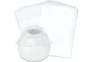50 Pcs Paint Sprayer Liners Bags, Disposable Spray Cup Liner Bags, 11.8" x 7.8" Transparent Bags for Wagner and Homeright Pai
