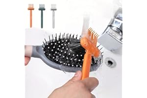1pc Bristles Dual-Function Hairbrush Clean Tool- Reusable，Portable Clean Tools, Hairbrush Cleaning Tool, Durable Plastic(Oran
