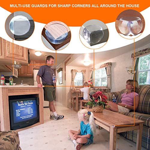 Corner Guards- Baby Proofing Corner Guards- Baby Corner Guards- Baby Safety Corner Guards Edge Corner Guards for Sharp Furniture (20 Pack, Clear)