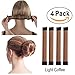 4 Pcs French Bun Maker Women Girls Kids Magic Hair Styling Donut Bun Maker Former Foam French Twist Hairstyle Clip DIY Doughnuts Hair Bun Tools