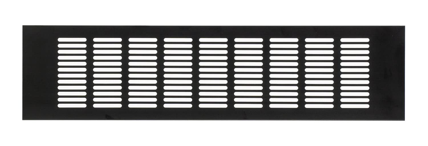 Steinberg14 Aluminum 400x100mm Vent Grill/Cover - Dark Brown 16x4 inch Air Grate Plinth - Kitchen Worktop Grille - Door Ventilation grille