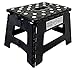 Orgalif Heavy Duty Folding Step Stool with Anti Slip Dots and Strong Support Step Ladder for Adults and Kids (Black)
