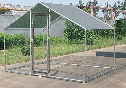 Chickencoopoutlet Deluxe Large Metal 7x10 Ft Chicken Coop Backyard Hen House Cage Run Outdoor Cage
