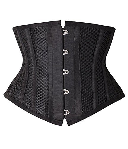Camellias-Short-Torso-Breathable-Mesh-Steel-Boned-Waist-Training-Cincher-Waspie