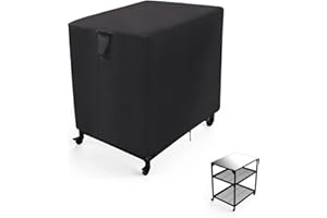 Hengme Outdoor Table Cover - Waterproof Prep Table Cover for Ooni Medium Stainless Steel - 32''L x 24''W x 36''H