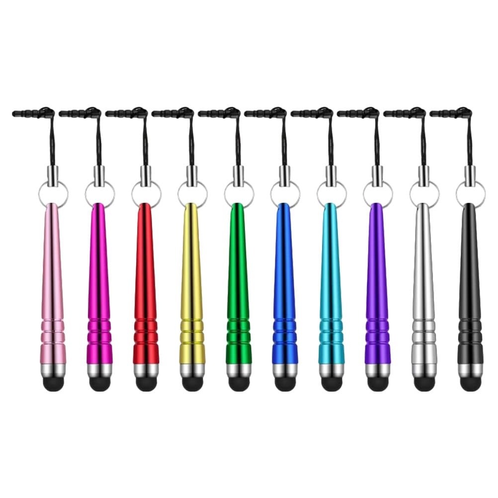 UKCOCO Baseball Bat Capacitor Stylus Pens Multipurpose Capacitive Touch Screen Stylus for Mobile Phones Tablets 40 Pack with 10 Bright Colors Mini Lightweight Design