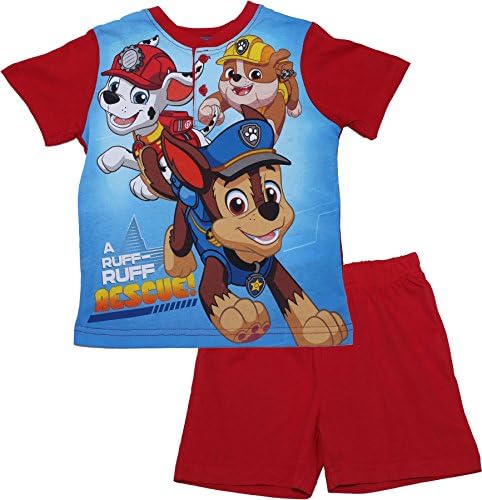Paw Patrol Boys Childrens Super Panel Short Sleeve Pyjamas Red 8 Years By BestTrend