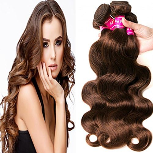 10 12 14 16 Aphro Hair Malaysian Virgin Hair 4 Bundles Human Remy Hair Extensions Body Wave #4 light brown