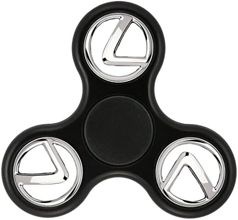 ELA DIA Tri-Hands Fidget Spinner Toy, Perfect for ADHD EDC ADD, Controlling Force, Fashion Design and Images(Lexus Logo - Black)