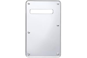 Musiclily 6 Hole Guitar Strat Back Plate Tremolo Cover Backplate for Fender USA/Mexican Standard Stratocaster Modern Style, 1Ply Chrome Mirror Acrylic