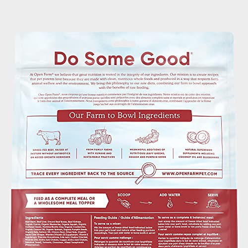 Open Farm Freeze Dried Raw Dog Food, Humanely Raised Meat Recipe with