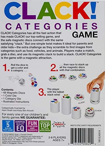 Amazon Com Amigo Clack Categories Kids Magnetic Stacking Game For Ages 7 Toys Games