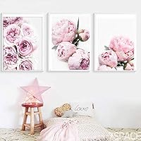 bromrefulgenc Wall Painting,Wall Modern Decoration for Livingroom,Modern Peony Painting Poster Wall Picture Home Bedroom Living Room Decoration - 3# 3040