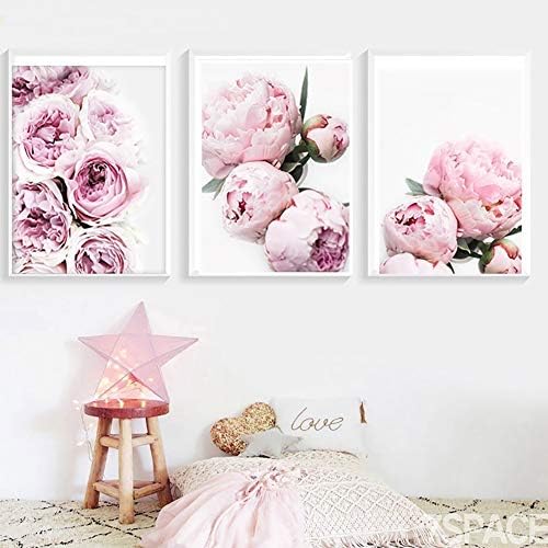 bromrefulgenc Wall Painting,Wall Modern Decoration for Livingroom,Modern Peony Painting Poster Wall Picture Home Bedroom Living Room Decoration - 3# 4050