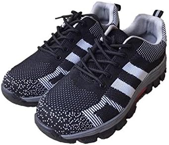 Mens Safety Work Shoes Steel Toe Cap Trainers in Black
