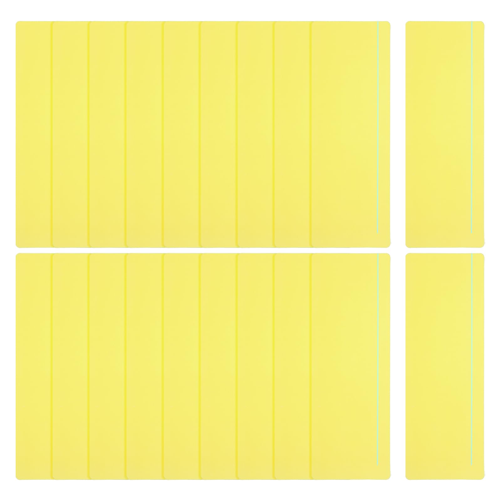 PATIKIL Guided Reading Strips, 20pcs Tracking Highlight Colored Overlay Bookmark Reduce Visual Stress Teaching Supplies with Line for Classroom, Yellow