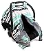 Dear Baby Gear - Baby Car Seat Canopy - Infant Car Seats Covers - Carseat Canopies for Boys and Girls - Toddler Carseat Cover with Snap Opening (Reversible Black, Grey, Mint Moose, Aztec 40