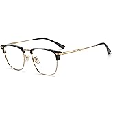 RRNNWW Blue Blocker Glasses for Men Metal Computer Gaming Glasses With Blue Ray Filter