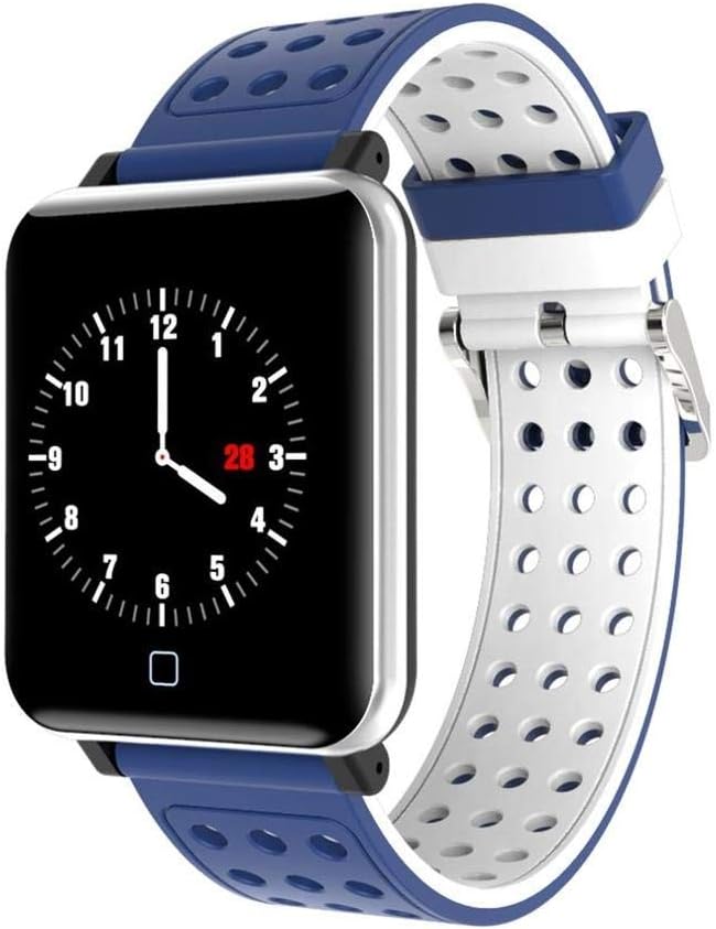 M19 Fashion Sport Smart Band Heart Rate Blood Pressure Oxygen Monitor Smart Bracelet Sleep Monitor Fitness Tracker Color Screen Watch Silicone Wristband for Mens Women Kids (White)