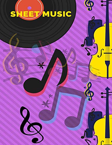 Sheet Music: Blank sheet music for composers to write their own sheet music, ideal for either vocal or piano.