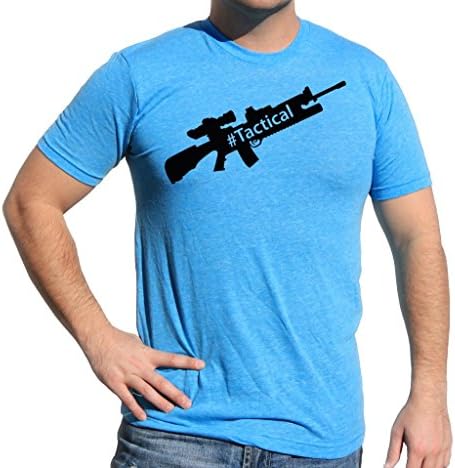 American Eco Apparel Tactical AK47 Automatic Tee US Sniper Military Veteran Navy Seal Shirt 2X-Large Pool/Black