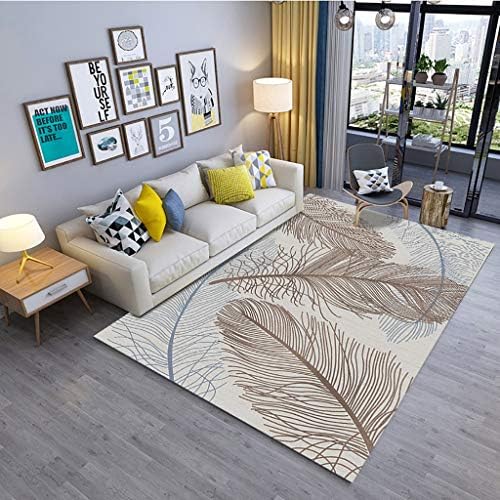 Carpets & Rugs Simple modern feather pattern carpet living room bedroom carpet children bedside blanket window pad floor mat Rugs for Bedrooms Living Room Kids Rooms Decor