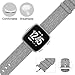 GeekSpark Compatible for Fitbit Versa Bands, Woven Fabric Quick Replacement Accessories Wristbands with Classic Square Stainless Steel Clasp for Fitbit Versa Smartwatch