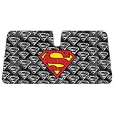 Superman Colored Shield Logo with Silver Shields in Background DC Comics Comics Superhero Character Car Truck SUV Front Windshield Sunshade - Accordion Style