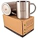 Better For Your Stainless Steel Double Wall Coffee Mugs, 13.5 oz, Set of 2, Purple-Orange