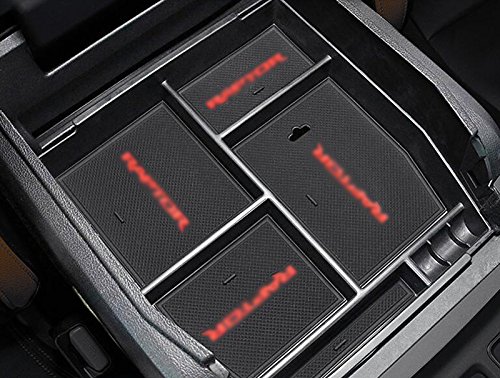 HIGH FLYING Interior Accessories Central Console Armrest Storage Glove Box Organizer Pallet Tray For Ford F150 F-150 2015 2016 2017 - Thumbnail 2