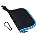 BCP Black Color Neoprene Multi-Functional Mouse Storage Bag Pad with Carabiner