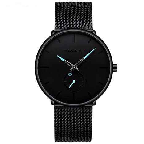 AWRYS Herrenuhren Watch Men Casual Slim Mesh Steel wasserdichte Sportuhr