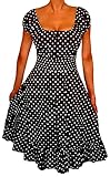Funfash Plus Size Dress Polka Dots Rockabilly Retro Women's Dress Cocktail Dress