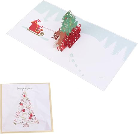 Biglietti Di Natale Handmade.Milue Handmade 3d Pop Up Vacanze Compleanno Biglietti Di Auguri Di Buon Natale Regalo Di Natale Amazon It Casa E Cucina