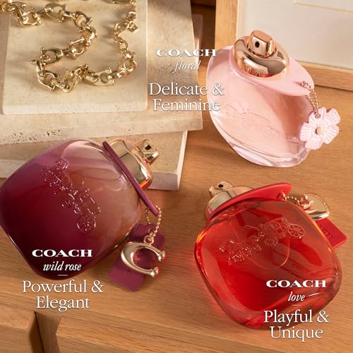Coach Wild Rose Eau de Parfum Purse Spray - Women\'s Fragrance - Floral Gourmand - With notes of Redcurrant, Wild Rose Accord & Ambroxan - 0.33 Fl Oz