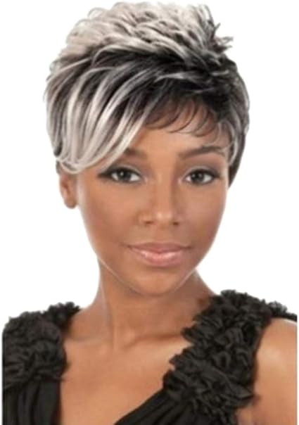 Amazon Com Yomxl Women S Fashion Wig Natural Color Short Hair
