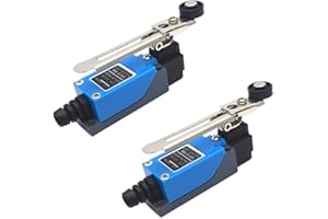 yusheng 2PCS ME-8108 Momentary Limit Switch Travel Switch,Yusheng Adjustable Roller Lever Arm arduino Limit Switch NC-NO CNC Mill Laser Plasma Router (2PCS, ME-8108 Adjustable Long Lever Arm)