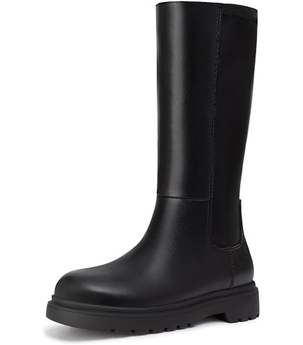 Amazon.com | Kids Girl's Waterproof Side Zipper Fur Lined Knee
